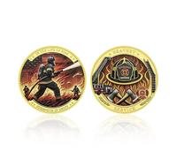 CTTSDHIPE Commemorative Coin Courage Firefighter Coins Golden Plated Challenge Coin Collectible Coin Gratitude Coin Souvenir Gift
