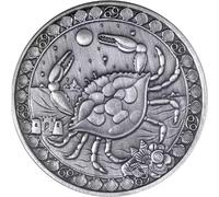 CTTSDHIPE Commemorative Coin The Twelve Constellations Cancer Lucky Coin Silver Plated Challenge Coin Collectible Coin Souvenir Gift