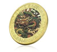 CTTSDHIPE Commemorative Coin The Year Of The Dragon Lucky Coin Gold Plated Challenge Coin Collectible Coin Souvenir Gift