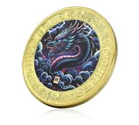 CTTSDHIPE Commemorative Coin The Year Of The Dragon Lucky Coin Gold Plated Challenge Coin Collectible Coin Souvenir Gift