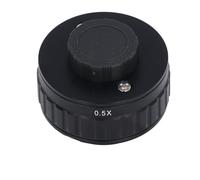 CTV Lens Adapter Trinocular Stereo Microscope C Mount CCD Camera Connector High Precision Optical Glass Industrial Metal Microscope Camera Adapter for Laboratory Research and (0.5x)