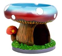 CTW Home Collection Mega Mushroom Ashtray with Lighter Stash Spot - Cool Ashtrays for Weed Smokers and Bong Users with Smoking Accessories Collection (Blue)