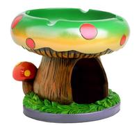CTW Home Collection Mega Mushroom Ashtray with Lighter Stash Spot - Cool Ashtrays for Weed Smokers and Bong Users with Smoking Accessories Collection (Green)