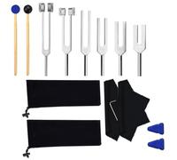 Ctwezoikmt 128 HZ Tuning Fork Set,Tuning Fork for Healing Chakra,Sound Therapy,Keep Body,Mind and Spirit in Perfect Harmony Durable Easy to Use Silver