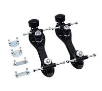 Ctwezoikmt Four-Wheel Two-Row Roller Skate Bracket Skateboard Base Bottom Plate Skate Base Bottom Plate Black