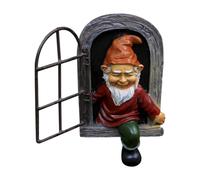 Ctwezoikmt Garden Gnome Statue, Elf Out the Door Tree Hugger, Funny Garden Tree Decoration, Patio Yard Lawn Porch Decor Durable Easy to Use -Style 2