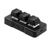 Ctwezoikmt USB Custom Programming Macro Knob Keyboard 3 Keys Copy Paste Mini Button Photoshop Gaming Mechanical Keyboard Black