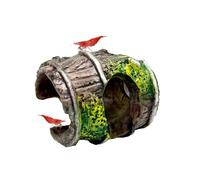 CTWPets Shrimp Barrel Hide - Sinking Betta Fish Tank Decor, Resin Aquarium Barrel Cave for Shrimp & Small Fish
