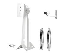 CTXSumTec 305mm/12" Aluminum Alloy CCTV Security Camera Corner Pole Wall Mounting Bracket for Dahua Bullet and PTZ Cameras Surveillance Camera with 2x 7.87" Loops
