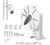 CTXSumTec 8" Security Camera Vertical Pole Mount Bracket, Aluminum Alloy Indoor Outdoor Wall Mount L-Type Bracket for DaHua Hikvision Dome Surveillance Cameras CCTV Security Dome IP Camera Mounting