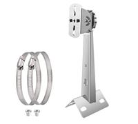 CTXSumTec CCTV Security Camera Corner Pole Mounting Bracket with 2 Loops for Surveillance Camera, Dahua Bullet and PTZ Cameras(Stainless Steel, 25.8cm/10.16") (1 Duckbill Mount（Steel）)