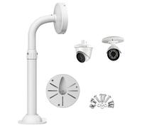 CTXSumTec J-Shaped Dome Camera Mount, 11.8"-23.6" Telescopic Adjustable Bracket, Heavy-Duty Aluminum Alloy Wall/Ceiling Mount for Indoor/Outdoor CCTV Security Cameras,Holder Compatible with Hik/Dahua