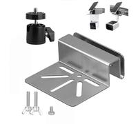 CTXSumTec No-Drill Gutter Security Camera Mount for S340 & More | Stainless Steel Solar Camera Bracket with Anti-Rust Screws | Weatherproof, Adjustable, IP PTZ Dome Camera Compatible