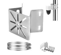 CTXSumTec Stainless Steel Corner Mount for Eufy SoloCam S340 | Rust-Proof Exterior Pole Column Wall Bracket for PTZ & Solar Security Cameras | 90° Angle Design for Indoor/Outdoor