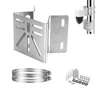 CTXSumTec Stainless Steel Corner Mount for Eufy SoloCam S340 | Rust-Proof Exterior Wall Bracket for PTZ & Solar Security Cameras | 90° Angle Design for Indoor/Outdoor Use (Stainless Steel B-Model)