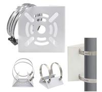 CTXSumTec Universal CCTV Vertical Pole Camera Mount Adapter with 2 Loops, Wall Mounting Loop Bracket for CCTV Security Mounting Camera PTZ Dome