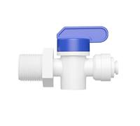 Ctyjia 1 Pcs RO Water Filter Fitting, Shut-Off Ball Valve, 1/2" Male Thread to 1/4" Quick Connect, Isolation Valve for RO Reverse Osmosis System