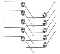 Ctyjia 10 PCS 304 Stainless Steel Torsion Spring, 0.7mm Wire Diameter, V-Shaped Return Springs, 6 Laps 120 Degree Springs Compression, Outer Diameter 4.5mm