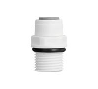 Ctyjia 1Pcs RO Water Filter Fitting, 1/2" Male Thread to 3/8" Straight Quick Connect, Plastic Pipe Quick Connectors for Water Pipe