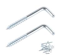 Ctyjia 20pcs L Hook Screws, Self Tapping Right Angle Hooks, M2.8 x 35mm for Hanging Cups, Keys