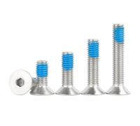 Ctyjia 304 Stainless Steel Dispensing Screws, Small Dispensing Anti-loose Anti-skid Bolts, DIN 7991 Countersunk Allen Screw with Thread Lock Coating, Pack of 20, M3x4mm
