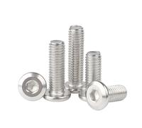 Ctyjia M3 Flat Hex Bolts, 304 Stainless Steel Fully Thread Machine Screws, M3 x 4mm Furniture Screw, Furniture Connector Bolt - Pack of 20