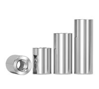 Ctyjia M3x6mm Round Connector Nuts, 10mm Length Female Threaded Rod, 304 Stainless Steel Coupling Nut for Bracket, Mechanical, Construction, 20 PCS