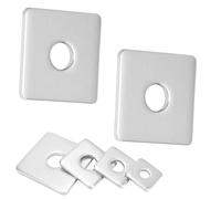 Ctyjia M4 Square Washer 20 PCS Flat Repair Washers, M4x10x10x1mm Stainless Steel Square Washers, Square Washer Plate with Round Holes