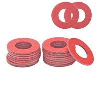 Ctyjia Red Steel Paper Fiber Flat Washers, M5x10x1mm, 100 PCS