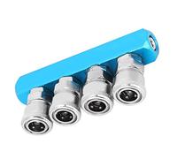 CType Air Compressor Splitter, Quick Connect Air Hose Splitter, Aluminum Alloy Manifold Fitting Pneumatic Fast Coupler