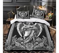 CTYQKZVPM Jesus Christ 3D Pattern Duvet Cover 3pcs Microfiber Easy Care Decor religious Comforter Cover 2 Pillowcases Hidden Zipper Breathable For Kids & Teens Super king（260x220cm）