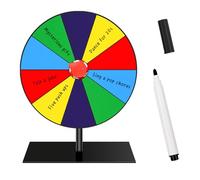 CTYUEYUN 8 Inch Spin the Wheel,10 Slots Color Spin Fortune Wheel with Dry Wipe Pen,Prize Wheel Spinner Easy Setup,Spin Wheel for Festivals, Fundraising Events, Carnival Games and Trade Shows