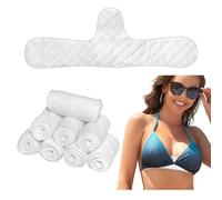 CTYUEYUN 8 Pcs Cotton Under Bra Sweat Liners, Breathable Anti Sag Design,Reusable Under Breast Sweat Pads, for Discreet Comfort White