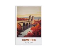 CTZIKWW Dumfries Scotland Vintage Travel Posters 08x12inch(20x30cm) Canvas Art Prints Picture Wall Art Painting