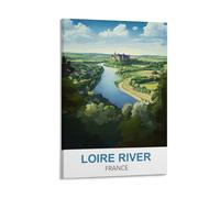 CTZIKWW Loire River France Vintage Travel Poster 24x36inch(60x90cm) Canvas Art Prints Picture Wall Art Painting