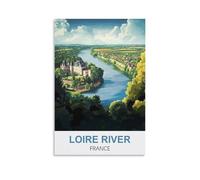 CTZIKWW Loire River France Vintage Travel Posters 16x24inch(40x60cm) Canvas Art Prints Picture Wall Art Painting
