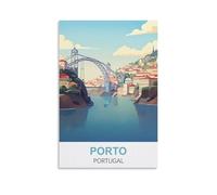 CTZIKWW Porto Portugal Vintage Travel Poster 08x12inch(20x30cm) Canvas Art Prints Picture Wall Art Painting