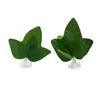 Ctzrzyt 2 Pack Betta Fish Leaf Pad - Improves Betta'S Health by Simulating The Natural （ Double Leaf Design, One and One Small ）