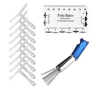 Ctzrzyt 9 Piece Sub-Chain Radius Gauge Series + Chain Action Ruler Tool + Guitar Bridge Saddle Nut Files Set of Guitar Repair Tools Accessories