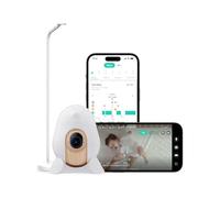 CüboAi CuboAi New Model Smart Baby Monitor 3: Sleep Safety Alerts for Covered Face Rollover, 2.5K QHD Night Vision WiFi Camera, 2-Way Audio, Humidity Sensor, Lullabies. App Control (Floor Stand Set)