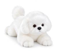 CU-MATE 12" Plush Maltese Dog Toys, Simulation-Realistic & Lifelike Soft Stuffed Animal Dog, Handmade Lying Stuffed Dog Toys, Present Gift for Boys and Girls
