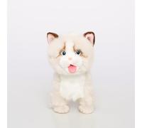 CU-MATE Electronic Interactive Ragdoll Cat - Realistic Handmade Toy with Walking, Barking, Wagging Tail & Talking - Robotic Pet Toy for Kids