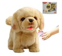 CU-MATE Electronic Walking Cats Dog, Realistic Interactive Pet Toy, Walking, Barking,Wagging Tail & Talking, Gifts for Boys and Girls (Electric Golden Retriever)