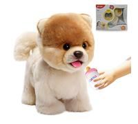CU-MATE Electronic Walking Cats Dog, Realistic Interactive Pet Toy, Walking, Barking,Wagging Tail & Talking, Gifts for Boys and Girls (Electric Pomeranian)