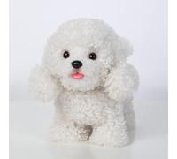 CU-MATE Electronic Walking Poodle Stuffed Dog Toy, Realistic Interactive Puppy Pet Dog, Walking, Barking,Wagging Tail & Talking,Present Pet Gifts for 3+ Year Boys Girls