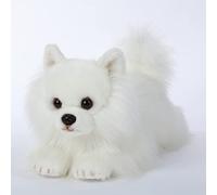 CU-MATE Plush Pomeranian Dog Stuffed Animal, 40.6 cm, White, Soft Toy for Girls and Boys