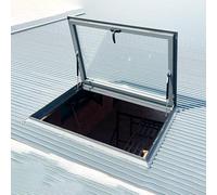 Cu mizable Skylight Roof Window with Metal Handle Aluminum Alloy & Tempered Glass Ideal for Basement Attic Shed 50x50cm / 19.7x19.7in
