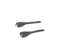 CU0120 cable USB 2.0 micro USB-B male, USB B micro female 0.5m LOGILINK