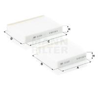MANN-FILTER Cabin Air Pollen Filter CU 21 000-2 Fits Citroen, DS, Peugeot