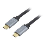 CUA0107 cable USB 3.2 USB C male, both sides 1 m black 10 Gbps LOGILINK